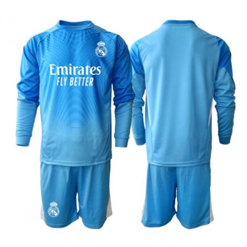 Dětský fotbalový dres Real Madrid Brankářské 2025-26 Domácí Dlouhý Rukáv (+ trenýrky)